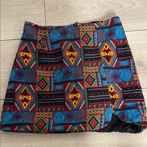 Colorful Geometric Patterned Skirt